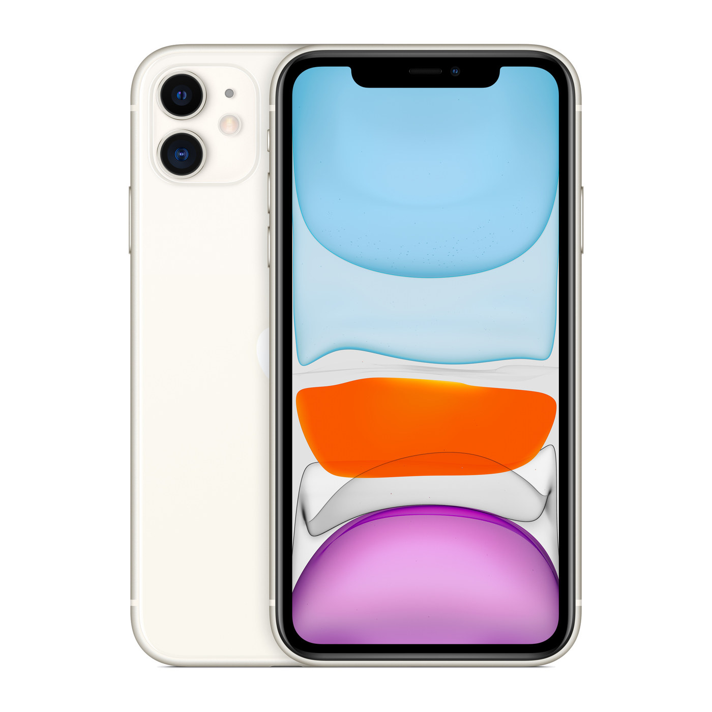 iPhone 11 White, front and back