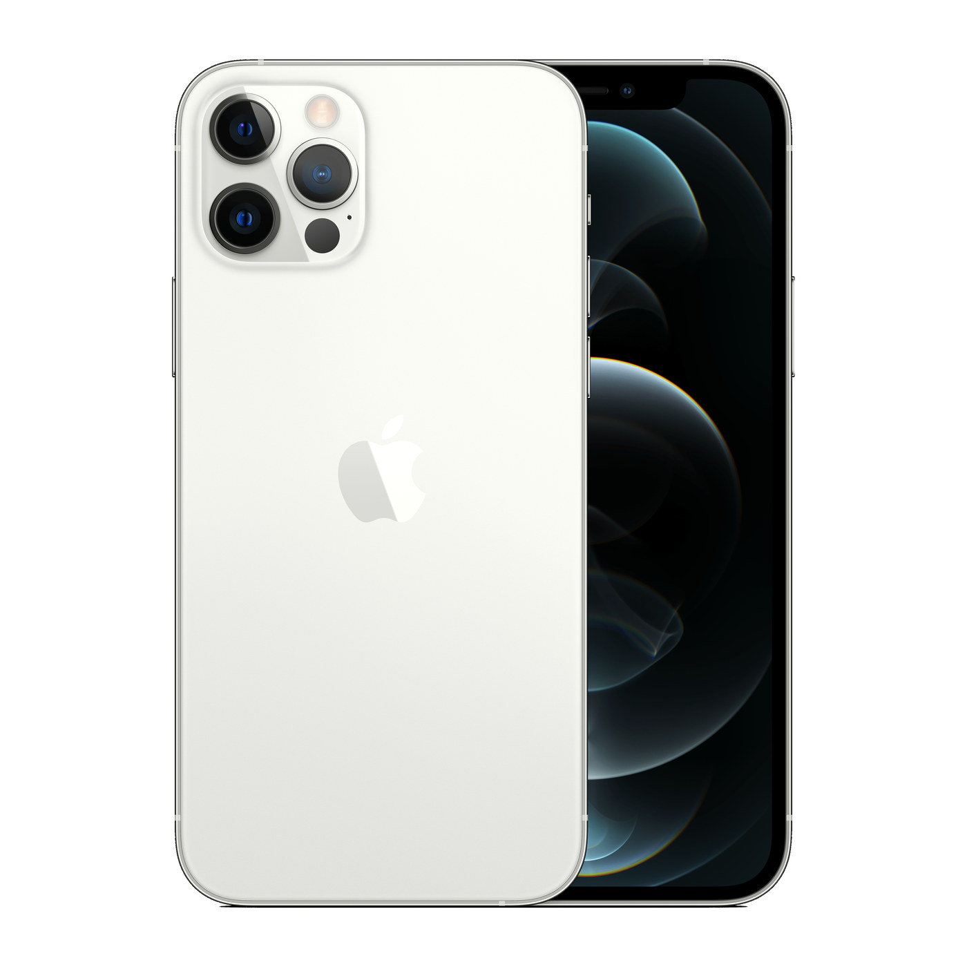 iPhone 12 Pro Silver, front and back
