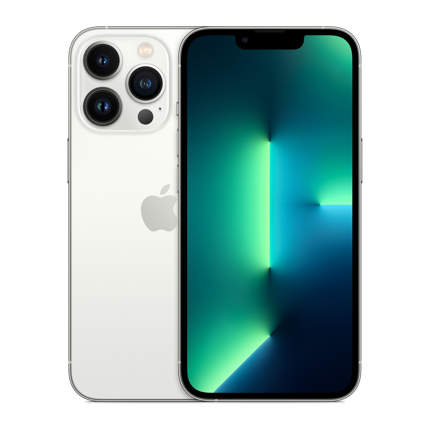 iPhone 13 Pro Silver, front and back