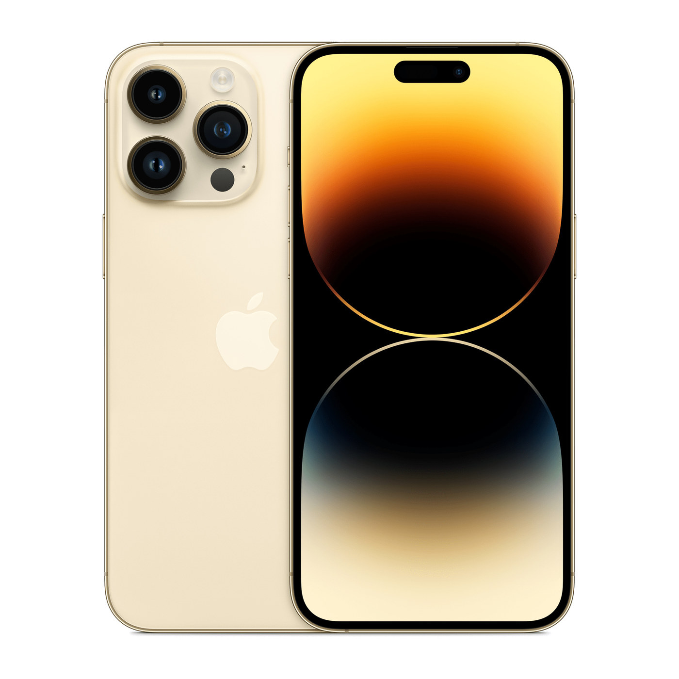 iPhone 14 Pro Max Gold, front and back