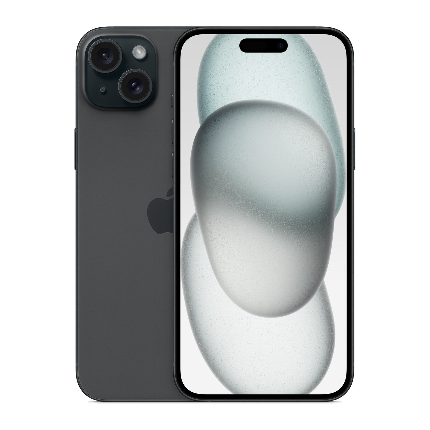 iPhone 15 Plus Black, front and back